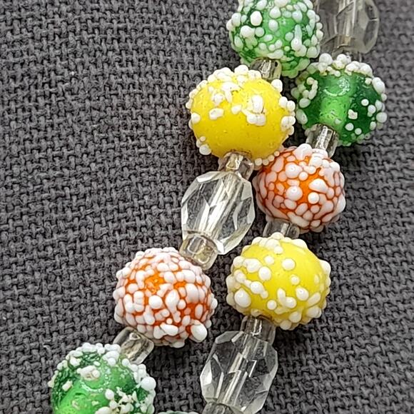 Vintage Japan Bubblegum Bead Necklace, 1950s Jewelry, 2 Strands - Picture 6 of 12